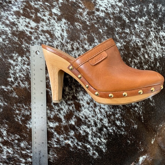 Coach Georgett Leather Studded Mule Clog - Picture 6 of 6